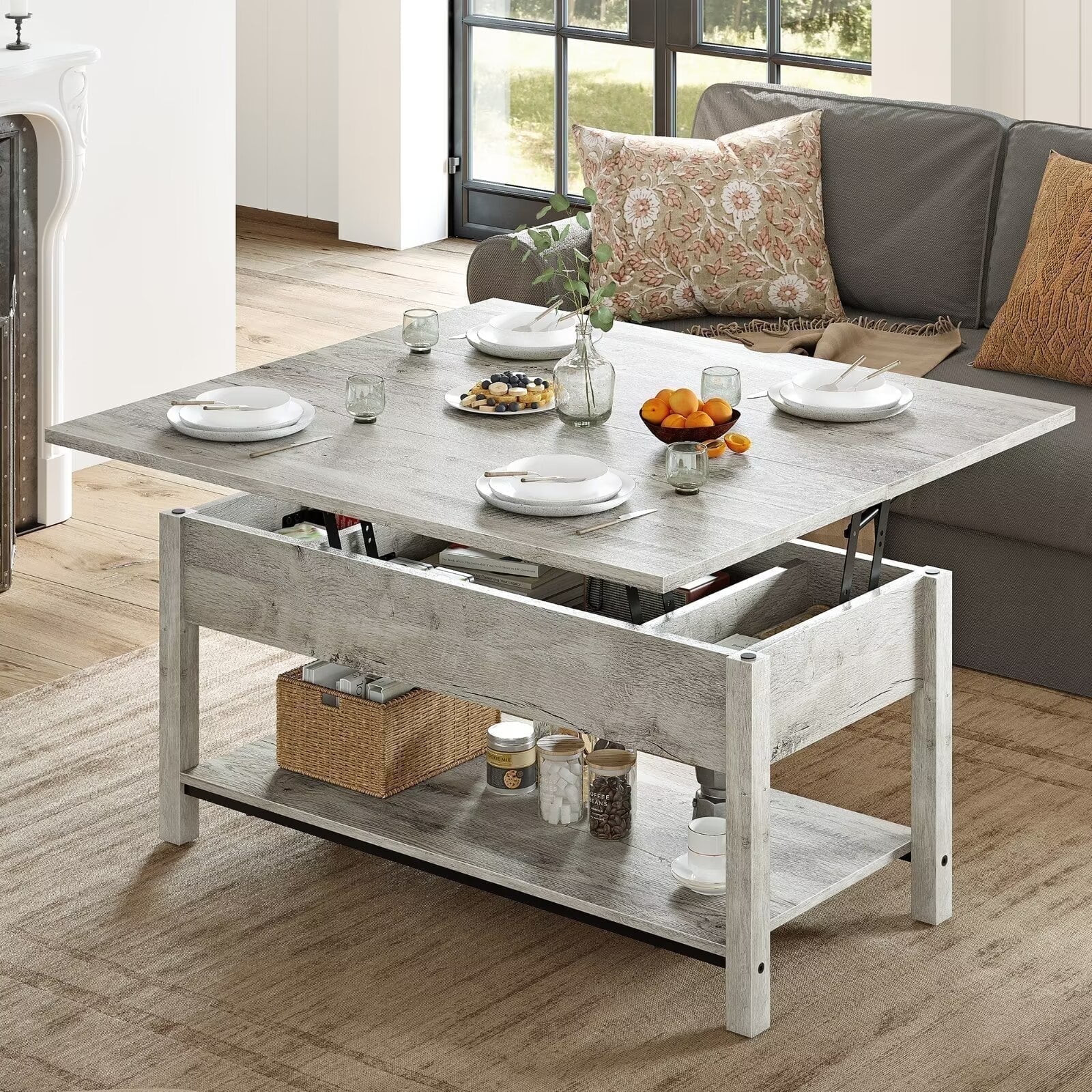 DOVEAID 41.73"Lift Top Coffee Table 4 in 1 Multi-Function Convertible Coffee Table with Storage M... | Walmart (US)