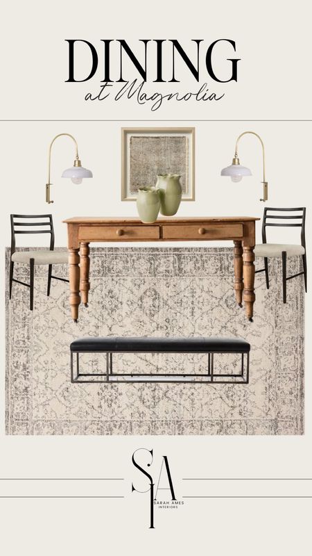 Magnolia dining look I love!

Dining table, dining bench, plug in sconce, turned leg

#LTKstyletip #LTKhome