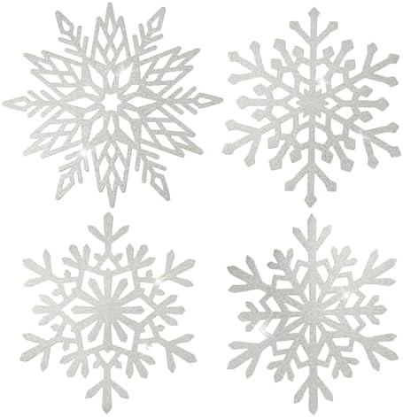 48 Pieces Snowflake Paper Placemats Winter Snowflake Disposable Place Mats Decorative Table Mats ... | Amazon (US)