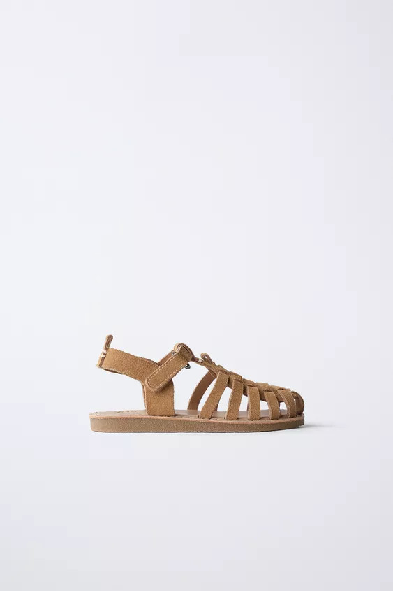 LEATHER CAGE SANDALS | Zara UK
