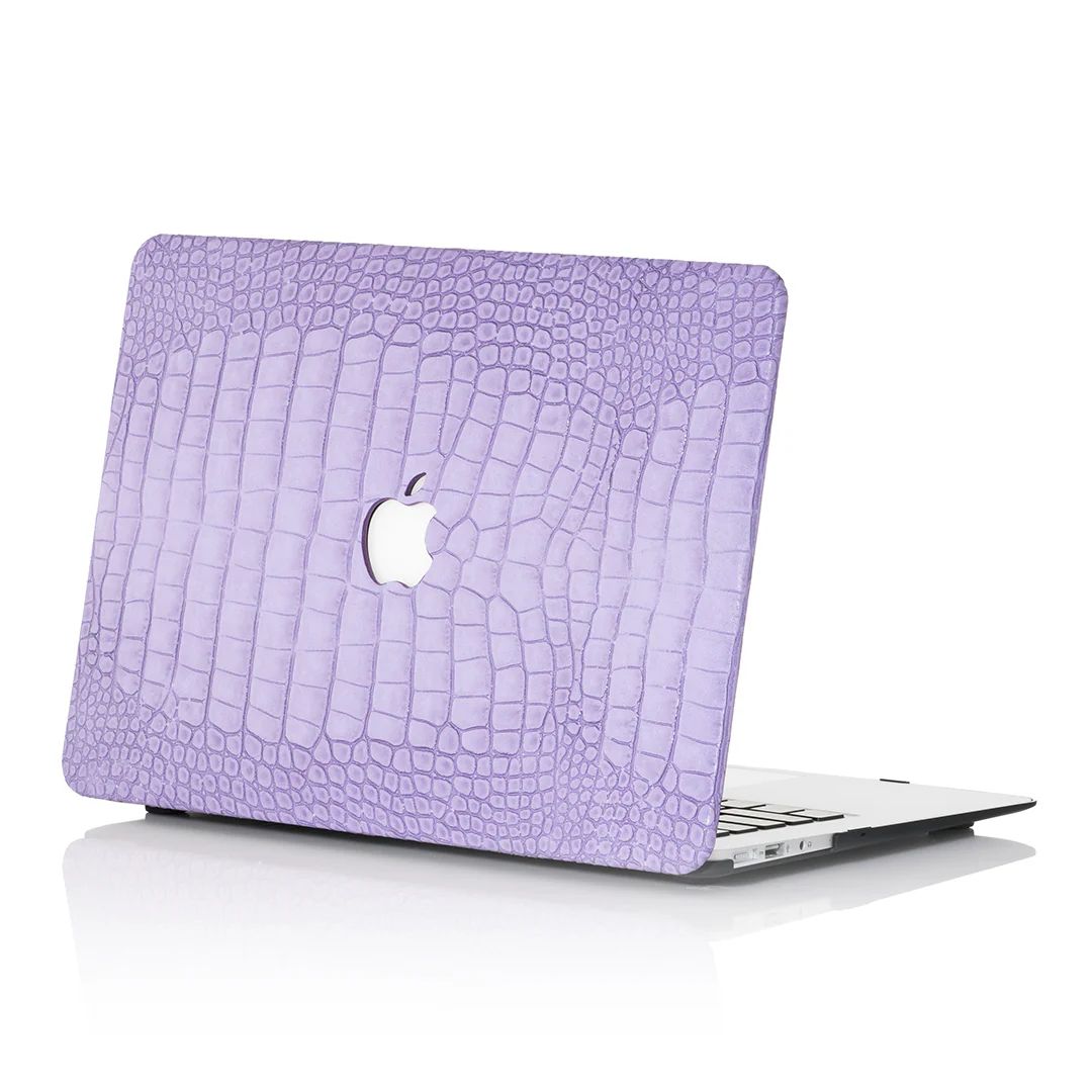 Lavender Faux Crocodile MacBook Case | Chic Geeks