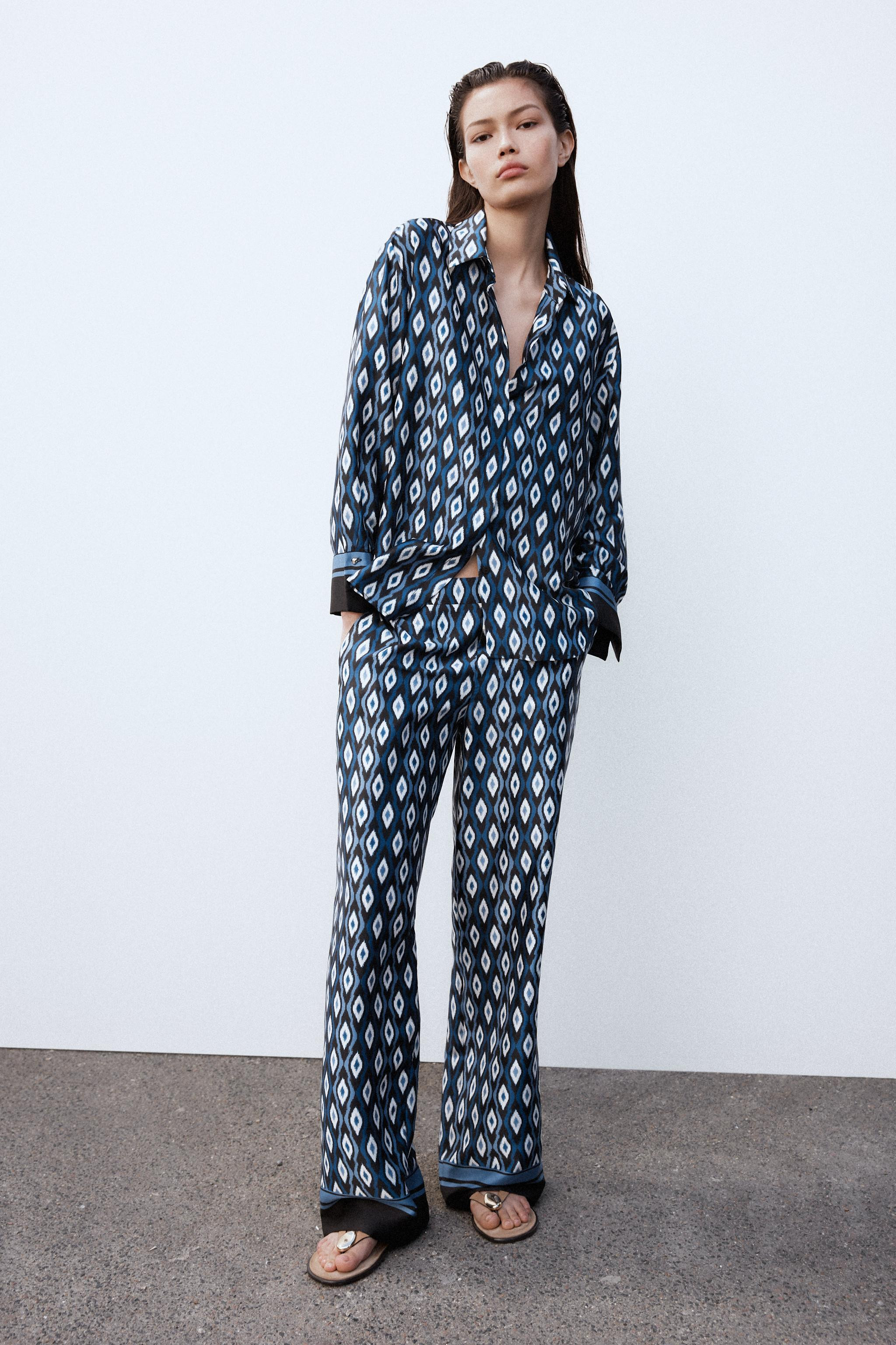 GEOMETRIC PRINT PANTS | Zara US