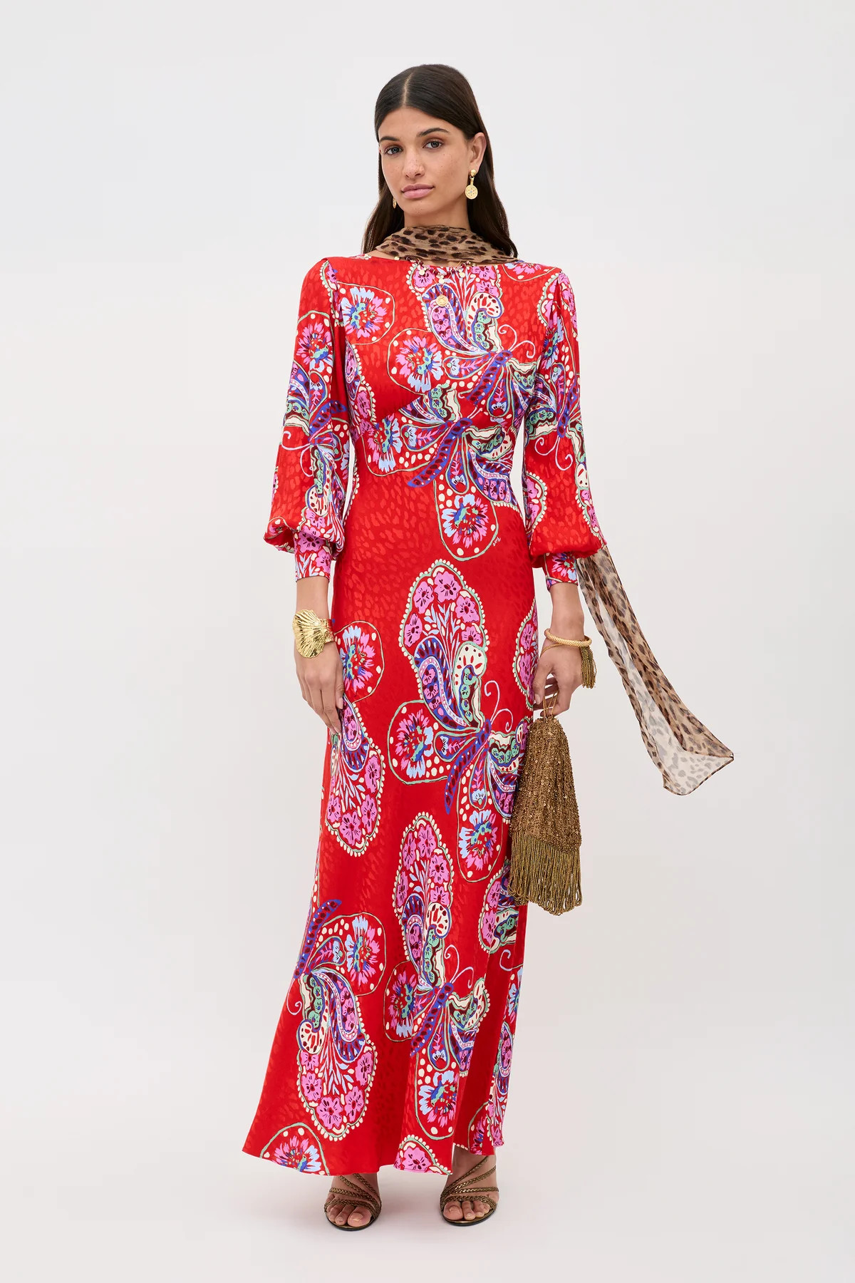 Marni - Butterfly Bloom Jacquard Red | Rixo
