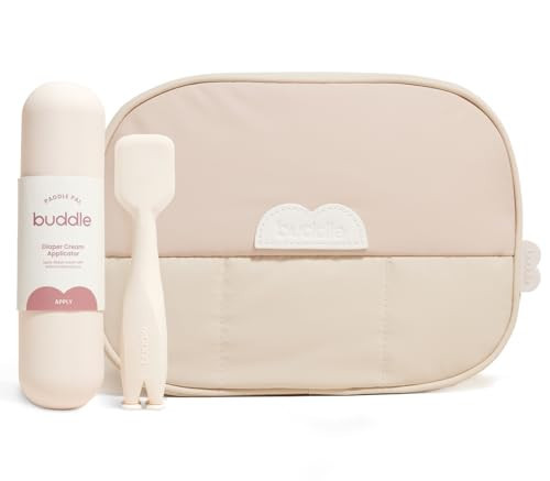 Buddle Bum Bag & Paddle Pal Bundle, Small Diaper Caddy Tote with Baby Diaper Cream Spatula Silicone Applicator, Gift Set | Amazon (US)