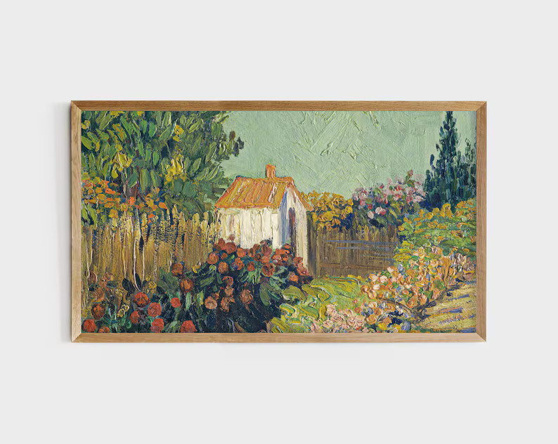 Colorful Samsung Frame TV Art File | 4k TV Image File | Garden Painting | Country Landscape Paint... | Etsy (US)