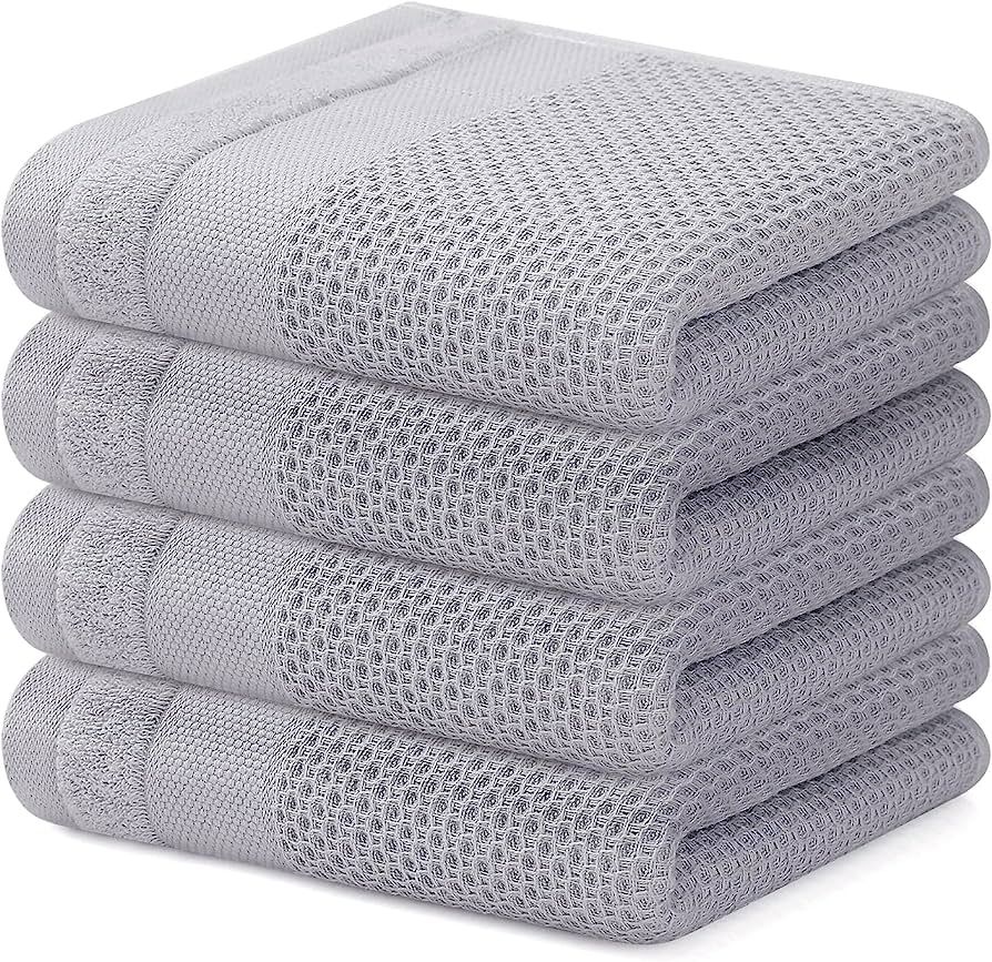 Homaxy 100% Cotton Waffle Weave Kitchen Towels, 13 x 28 Inches Super Absorbent and Machine Washab... | Amazon (US)