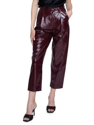 Faux Patent Leather Cropped Pants | Saks Fifth Avenue OFF 5TH