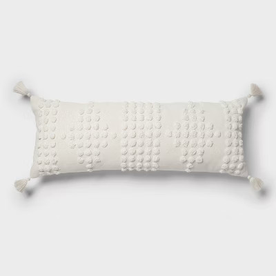 Oversized Oblong Tufted Diamond Throw Pillow Cream - Opalhouse™ | Target