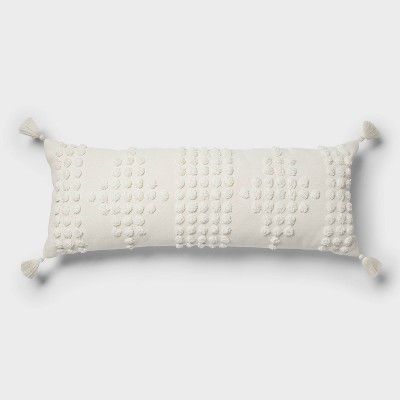 Oversized Oblong Tufted Diamond Throw Pillow Cream - Opalhouse&#8482; | Target