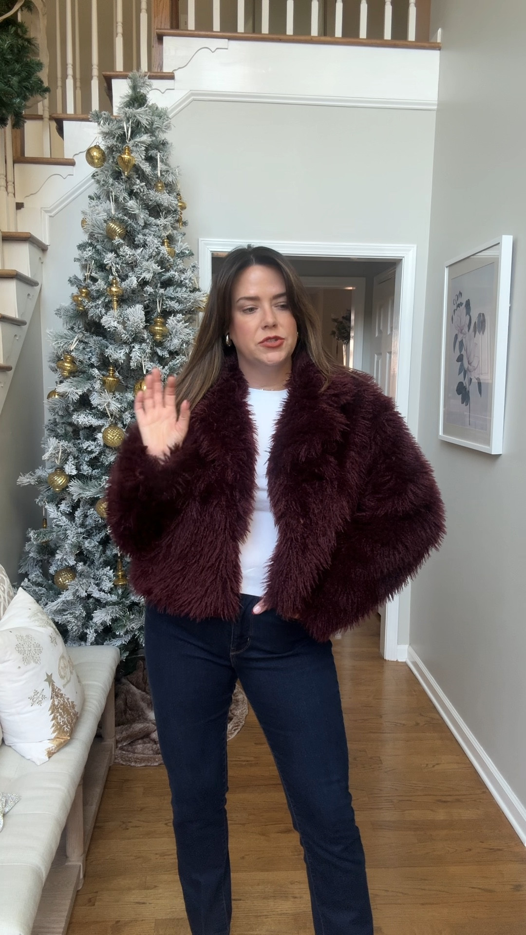 Quite literally the most perfect faux fur I’ve ever owned. The fit, the quality I mean a true stunner. Runs TTS I’m in a LG   
#fauxfur #furjacket #outerwear 

#LTKOver40 #LTKHoliday #LTKFindsUnder100