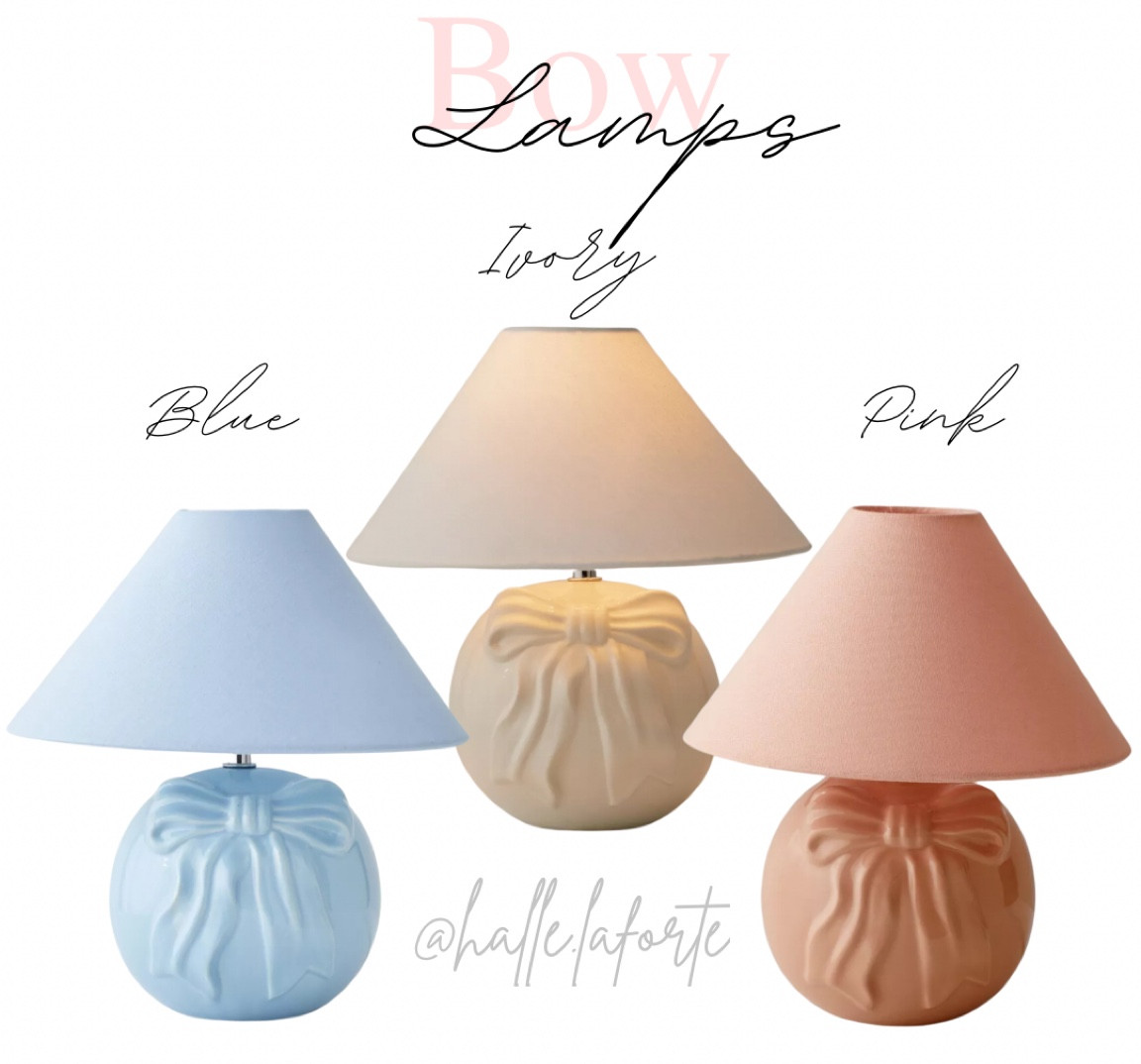 Bow lamps 
Coquette decor 
Coquette lamp 
Home decor 
Nursery 
Office 
Girly 
Pink bow lamp 
Ivory bow lamp 
Blue bow lamp 

#LTKKids #LTKFindsUnder100 #LTKHome