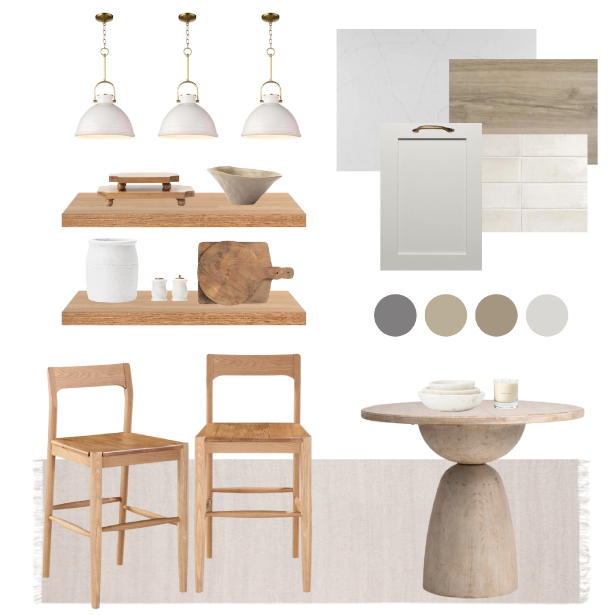 Kitchen, kitchen decor, kitchen mood board, bar stools, kitchen lighting, pendants, farmhouse kitchen, kitchen accessories, home inspo, interior design 