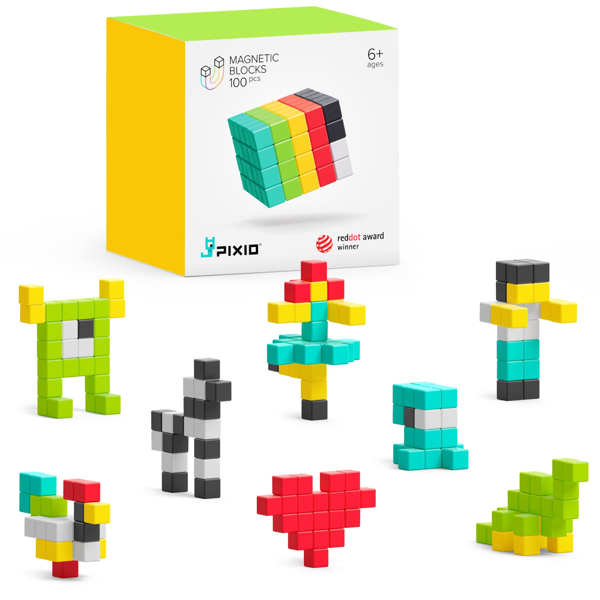 PIXIO Mini Magnetic Blocks Building Toy in The Pixel Art Style with Free App – 5/16" Magnetic C... | Amazon (US)