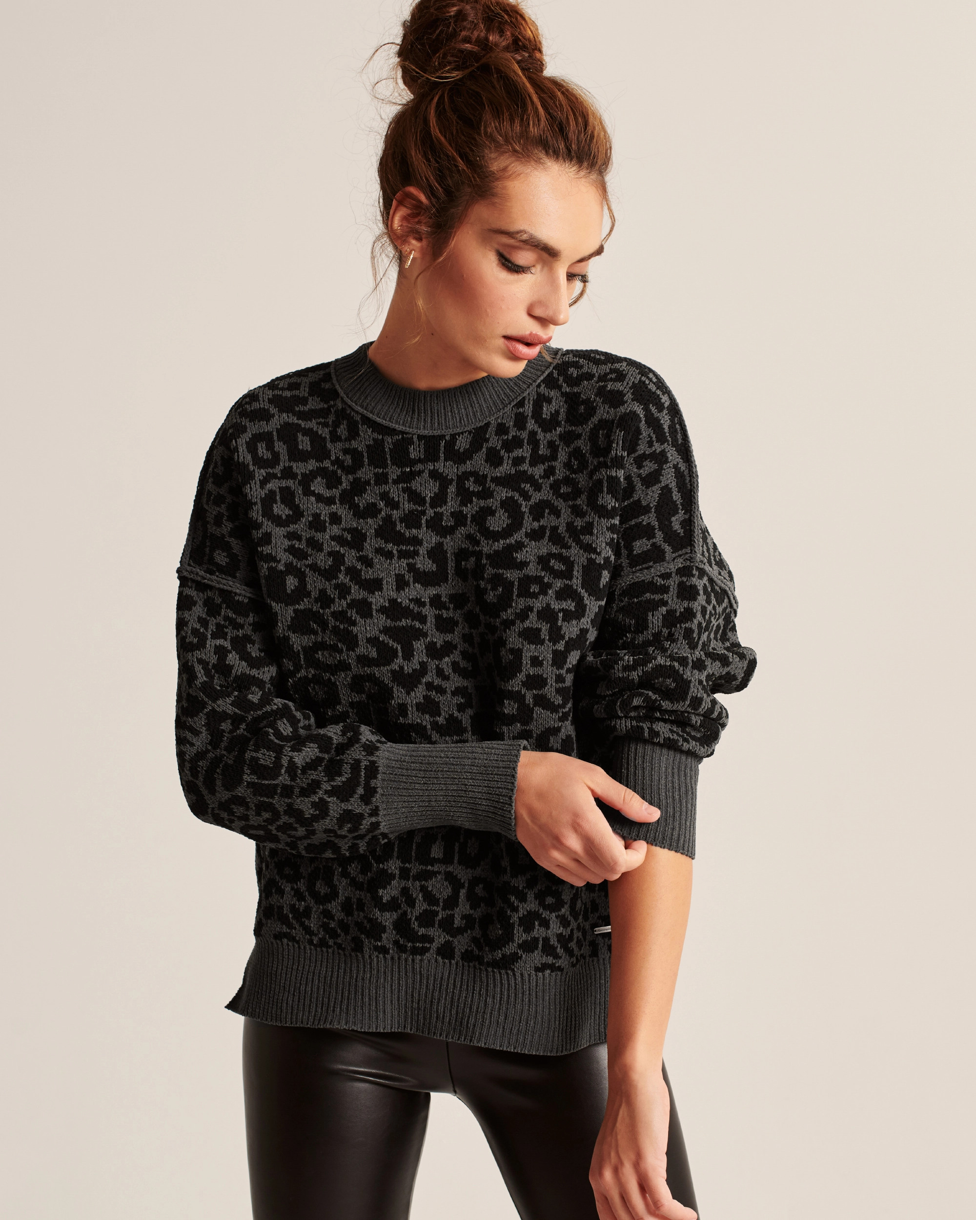 Oversized Chenille Sweater | Abercrombie & Fitch (US)