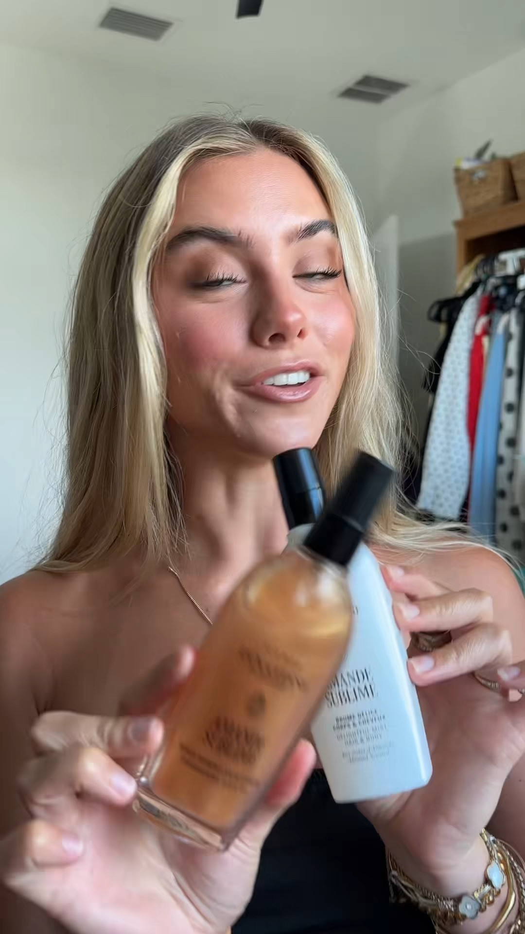 favorite part of leaving the house is the finishing touches before heading out the door like my hair and body fragrance mist and of course body glow 🤤 in the summer especially a body glow is essential to getting that hydrated, glowy, sun kissed look all night long! the warm almond scent of the body glow matches perfectly the almond hair and body mist to extend your scent ALL night long!! @loccitane

#loccitanepartner #hairandbodymist #fragrance #finishingtouches #perfume

#LTKgrwm #LTKselfcare #LTKBeauty