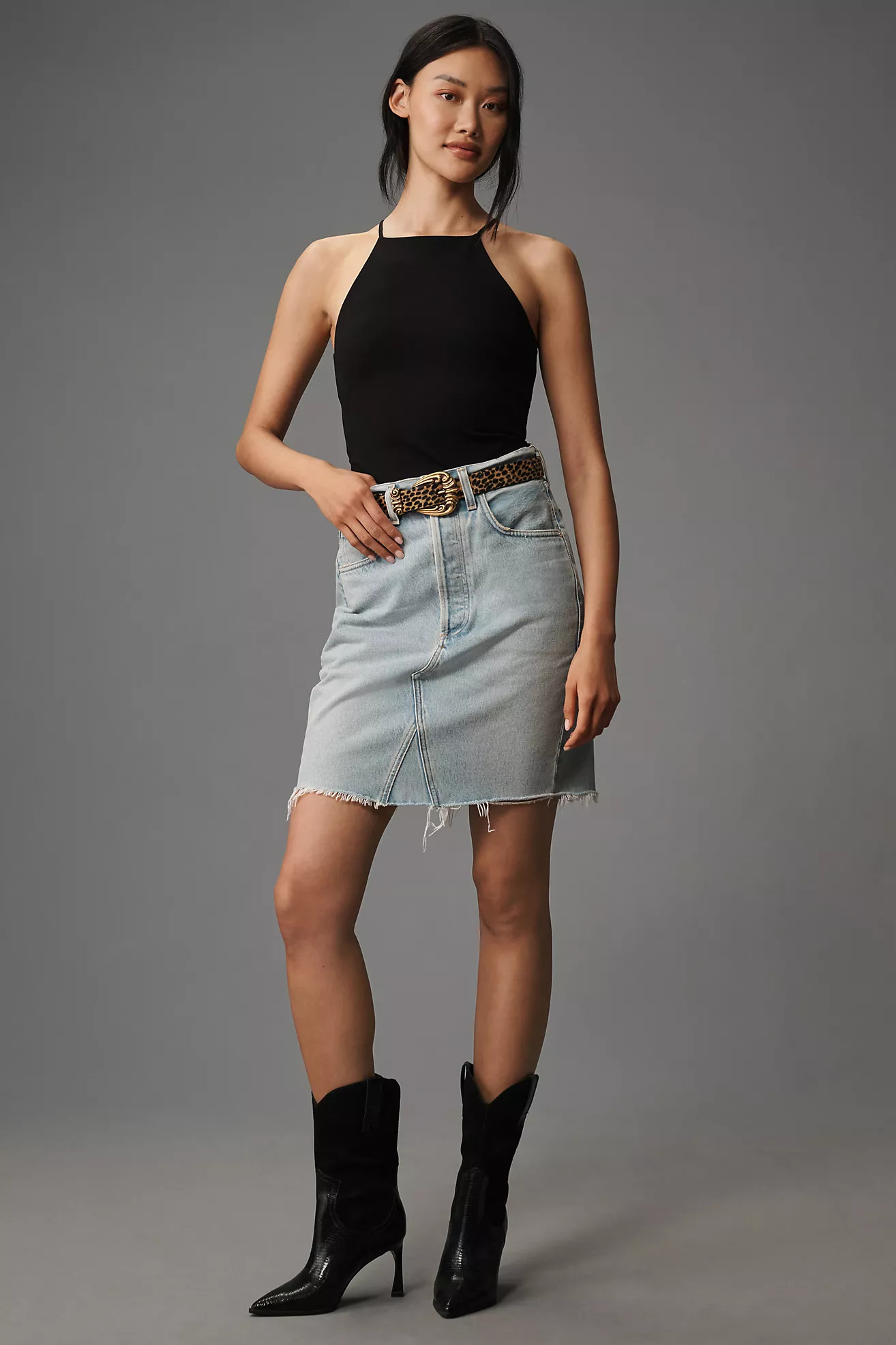 Citizens of Humanity Carolina Denim Knee-Length Skirt | Anthropologie (US)