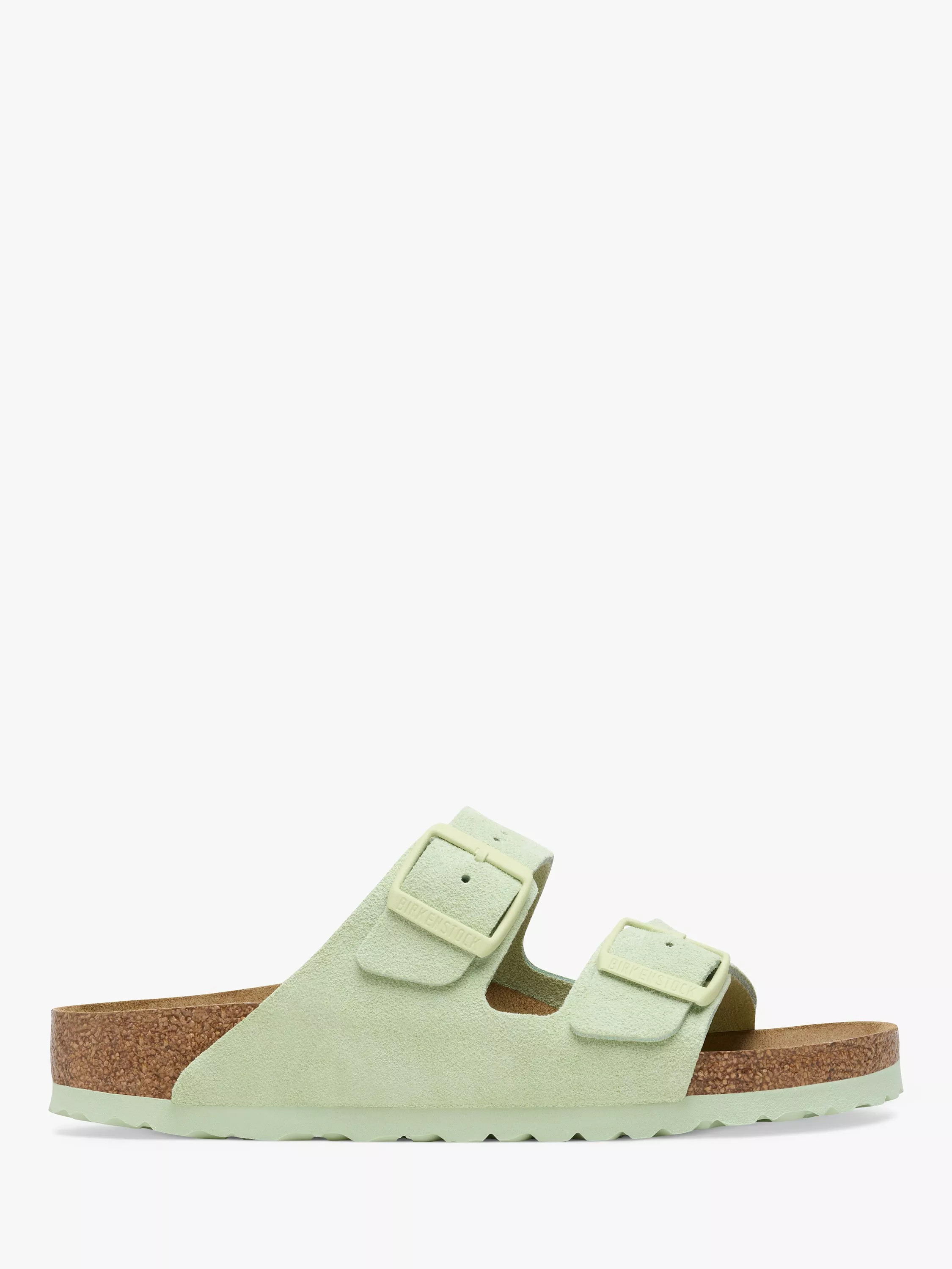 BirkenstockArizona Birko Flor Sandals, Faded Lime | John Lewis (UK)