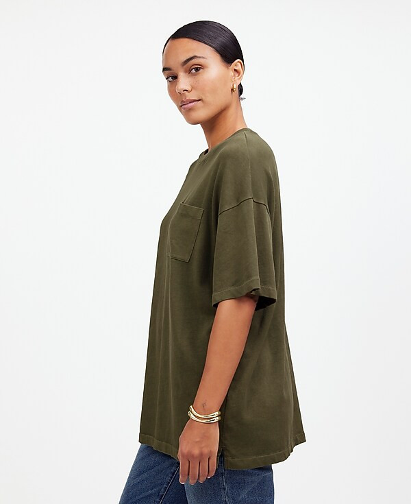 Garment-Dyed Oversized Pocket Tee | Madewell | Madewell