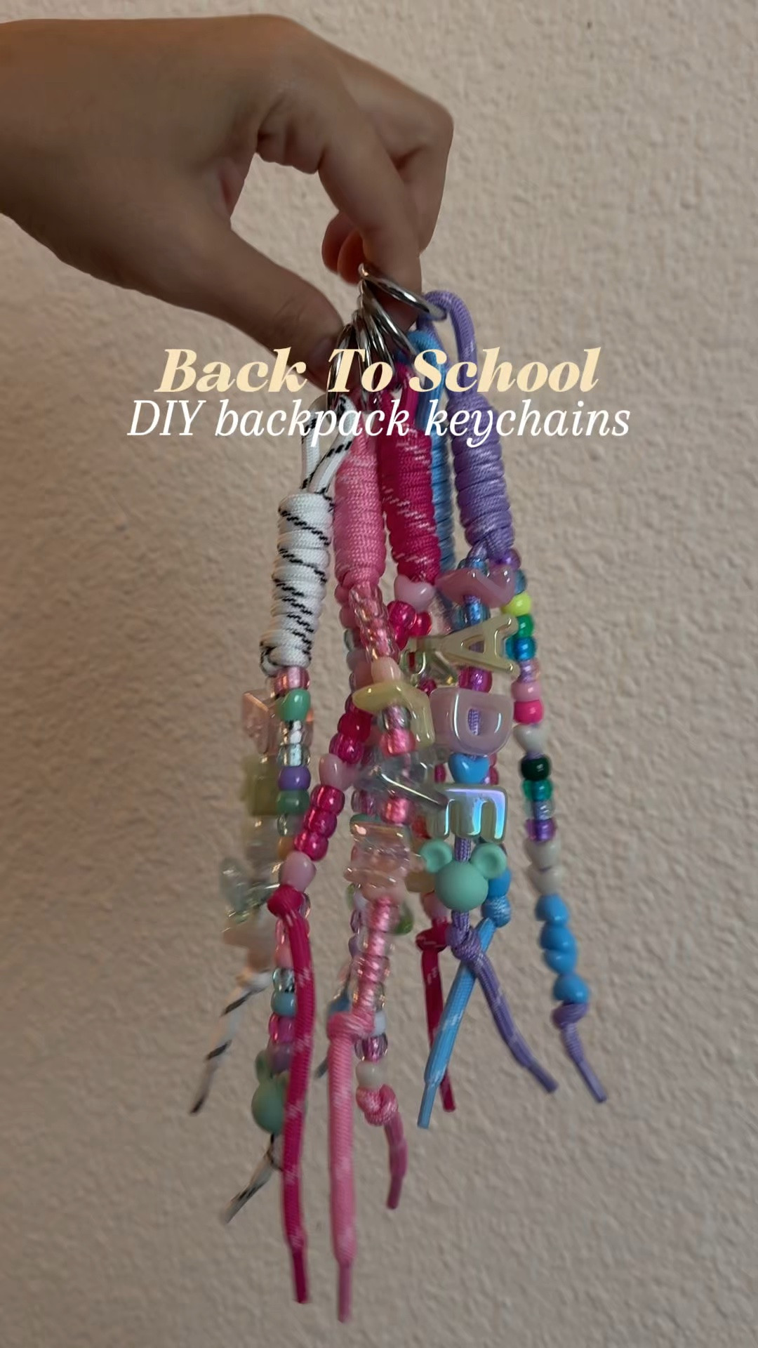 Back to school DIY backpack keychains