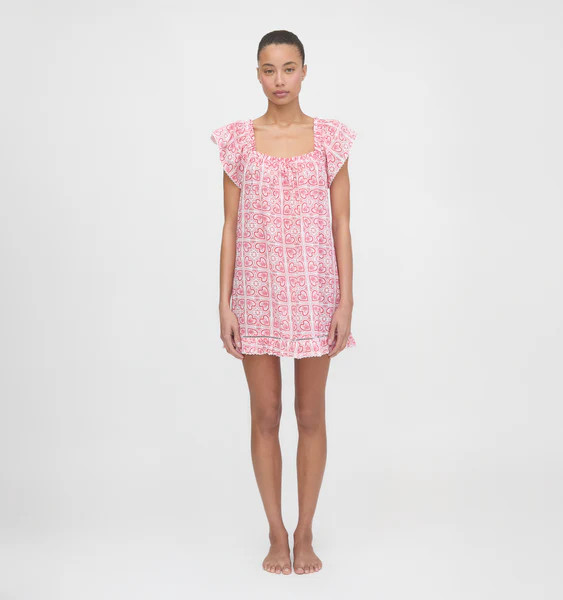 The Lucinda Nightgown - White Patchwork Doily Heart | Hill House Home US