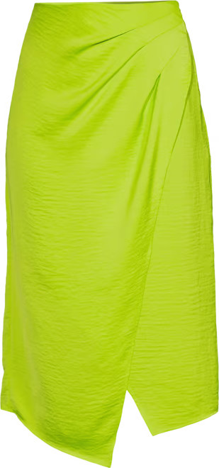 Scoop Women's Satin Faux Wrap Midi Skirt | Walmart (US)