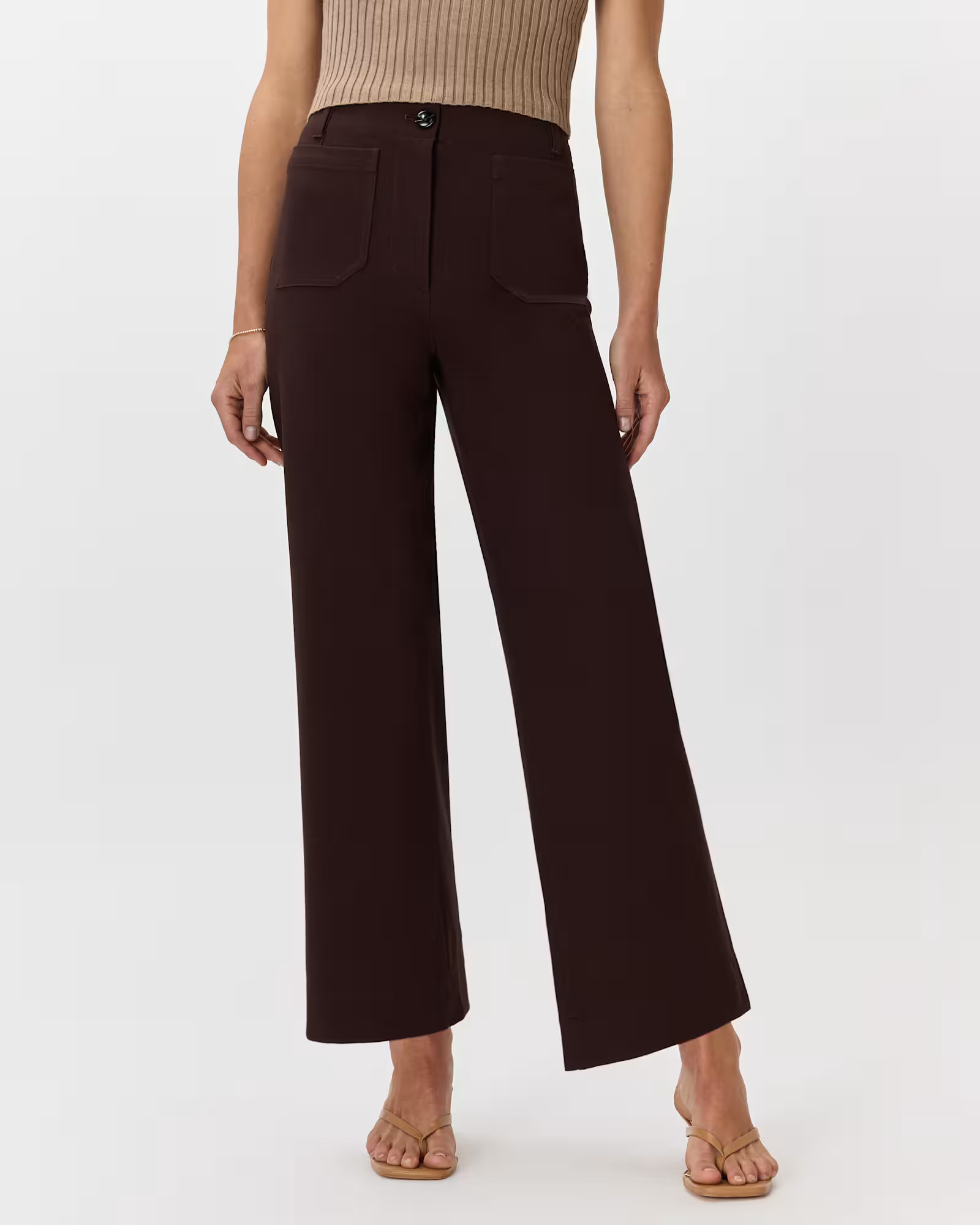 Ultra-Stretch Ponte Cropped Wide Leg Pants | Quince
