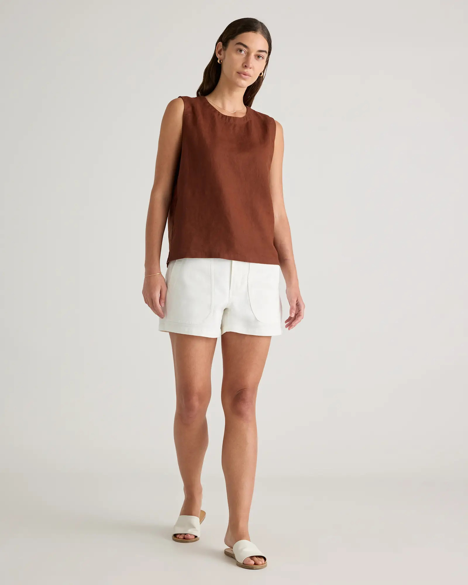 Organic Stretch Cotton Twill Utility Shorts | Quince