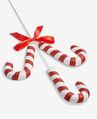 Holiday Lane Christmas Cheer Candy Cane Pick Ornament, Macy's Exclusive - Macy's | Macy's