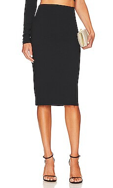Susana Monaco Slim Midi Skirt in Black from Revolve.com | Revolve Clothing (Global)