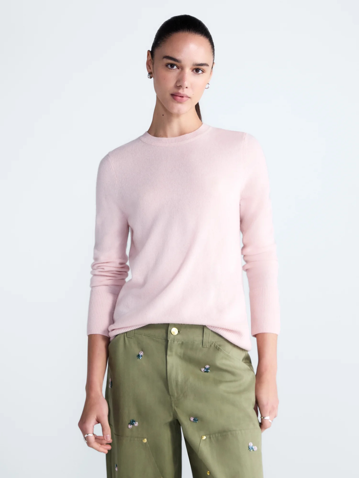 Free Assembly Women's and Women's Plus Cashmere Sweater with Long Sleeves, Sizes XS-4X | Walmart (US)