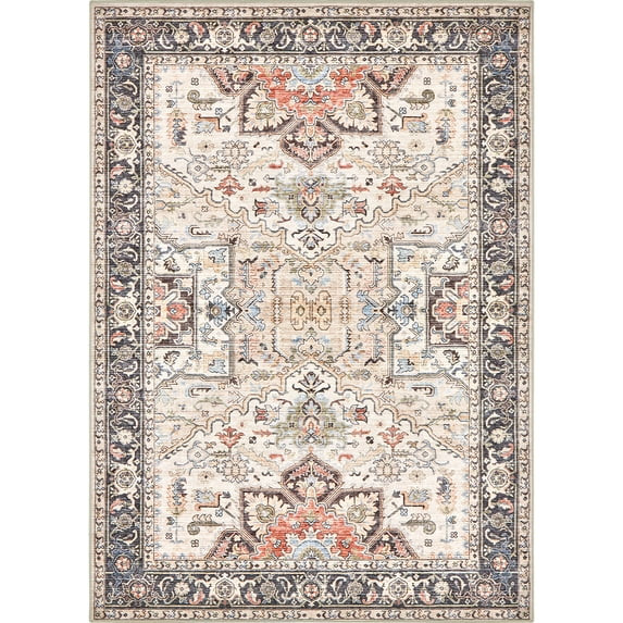 Toyoso 5x7 Area Rug Big Carpet for Living Room Bedroom Home Decor Washable Oriental Vintage Flora... | Walmart (US)