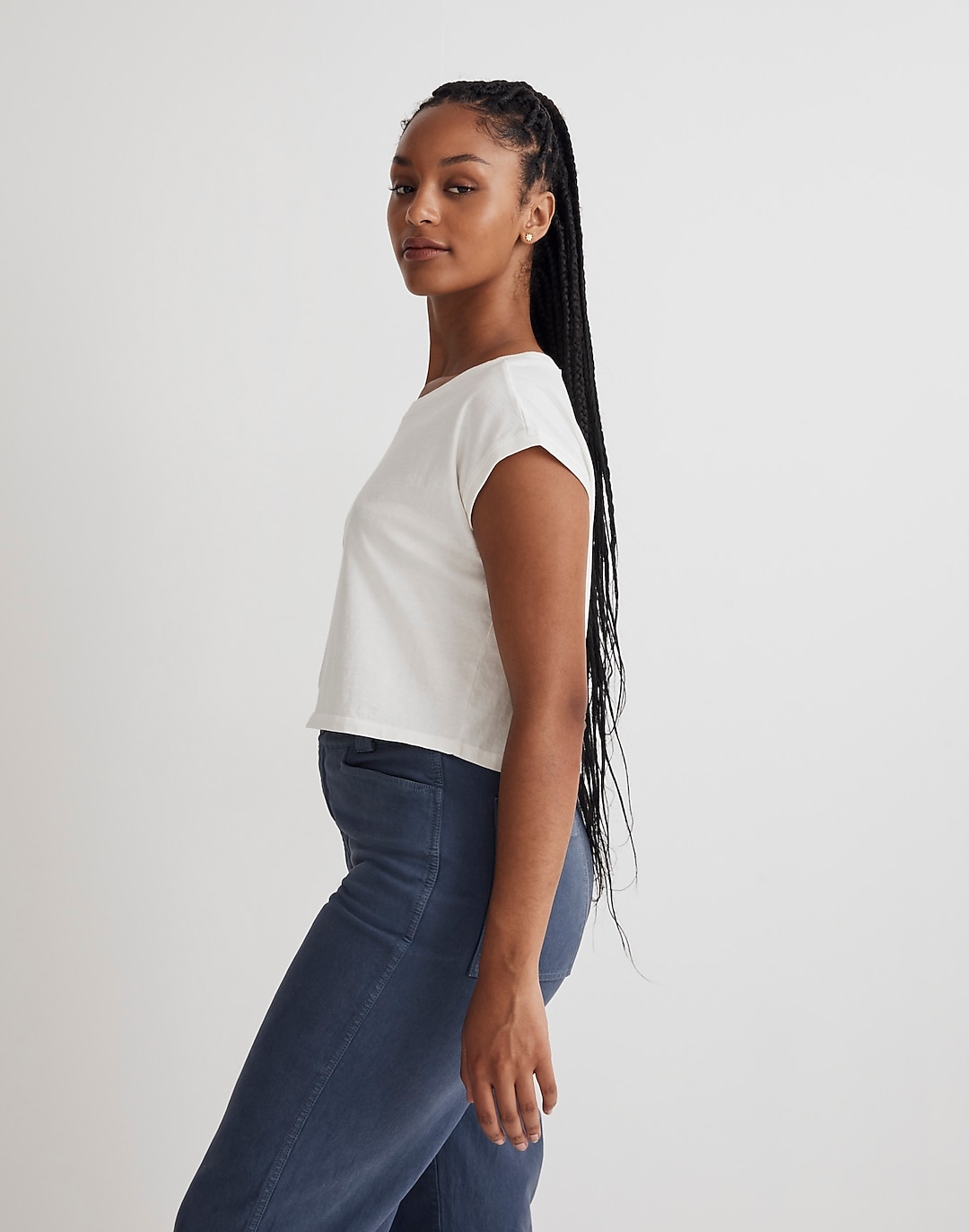 Crewneck Cropped Muscle Tank | Madewell
