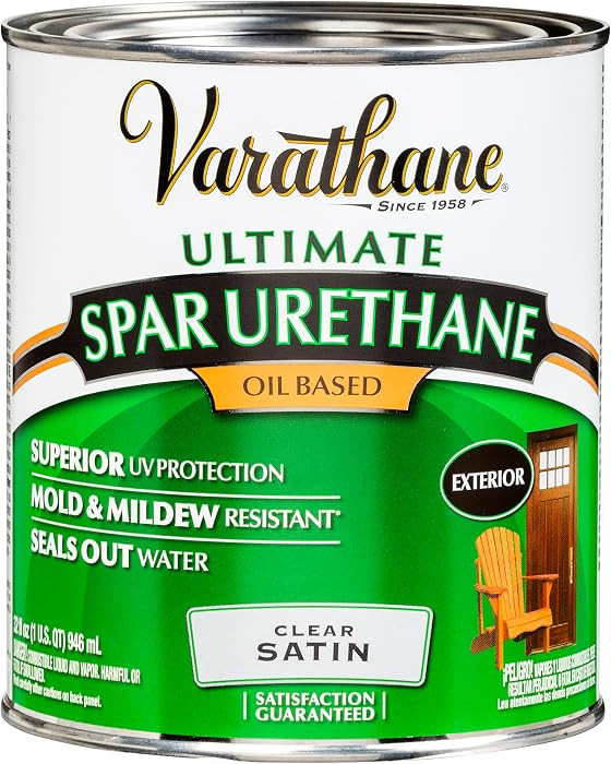 Varathane 9341 Oil-Based Ultimate Spar Urethane, Quart, Satin | Amazon (US)
