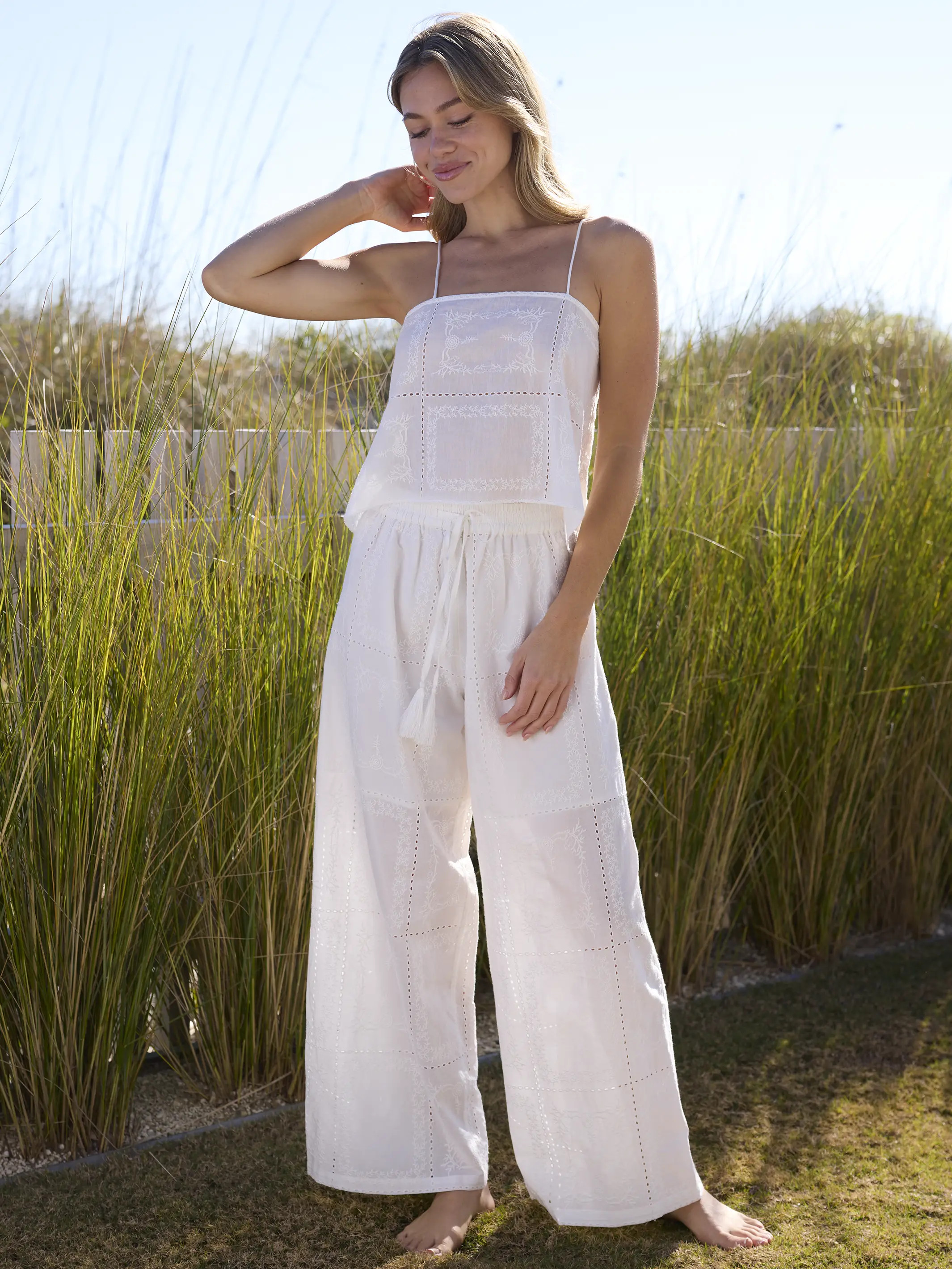Ada Cotton Pants - White | Natural Life