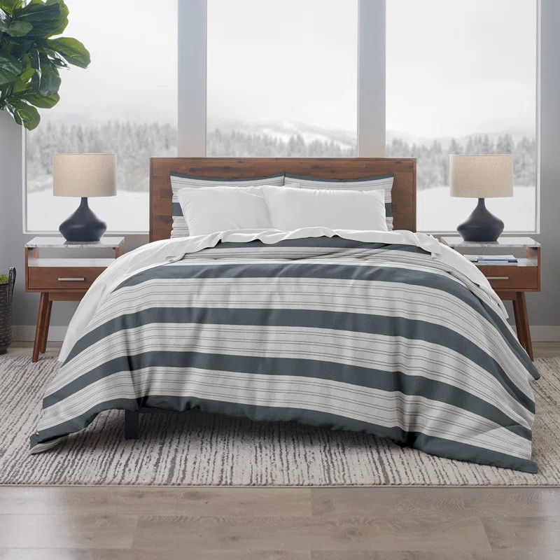 Ella Jayne Home  Linen Cotton Striped Duvet Cover Set & Reviews | Wayfair | Wayfair North America