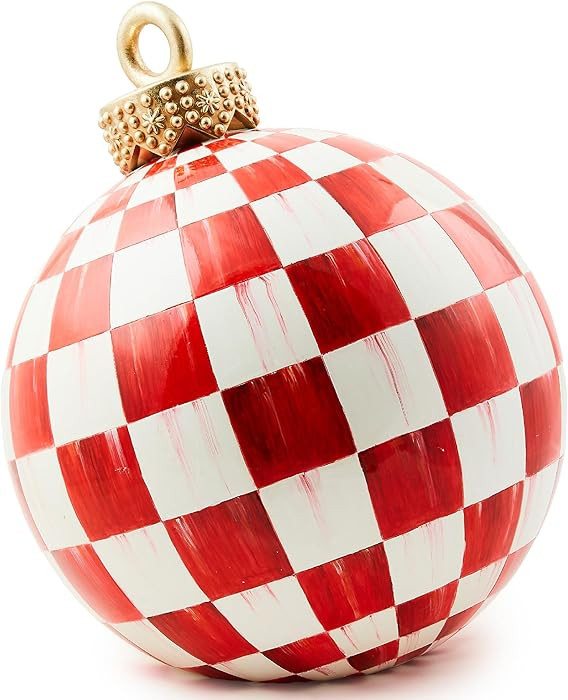MACKENZIE-CHILDS Resin Tabletop Ornament, Christmas-Tree Ornament-Ball Centerpiece, 11-Inch Diame... | Amazon (US)