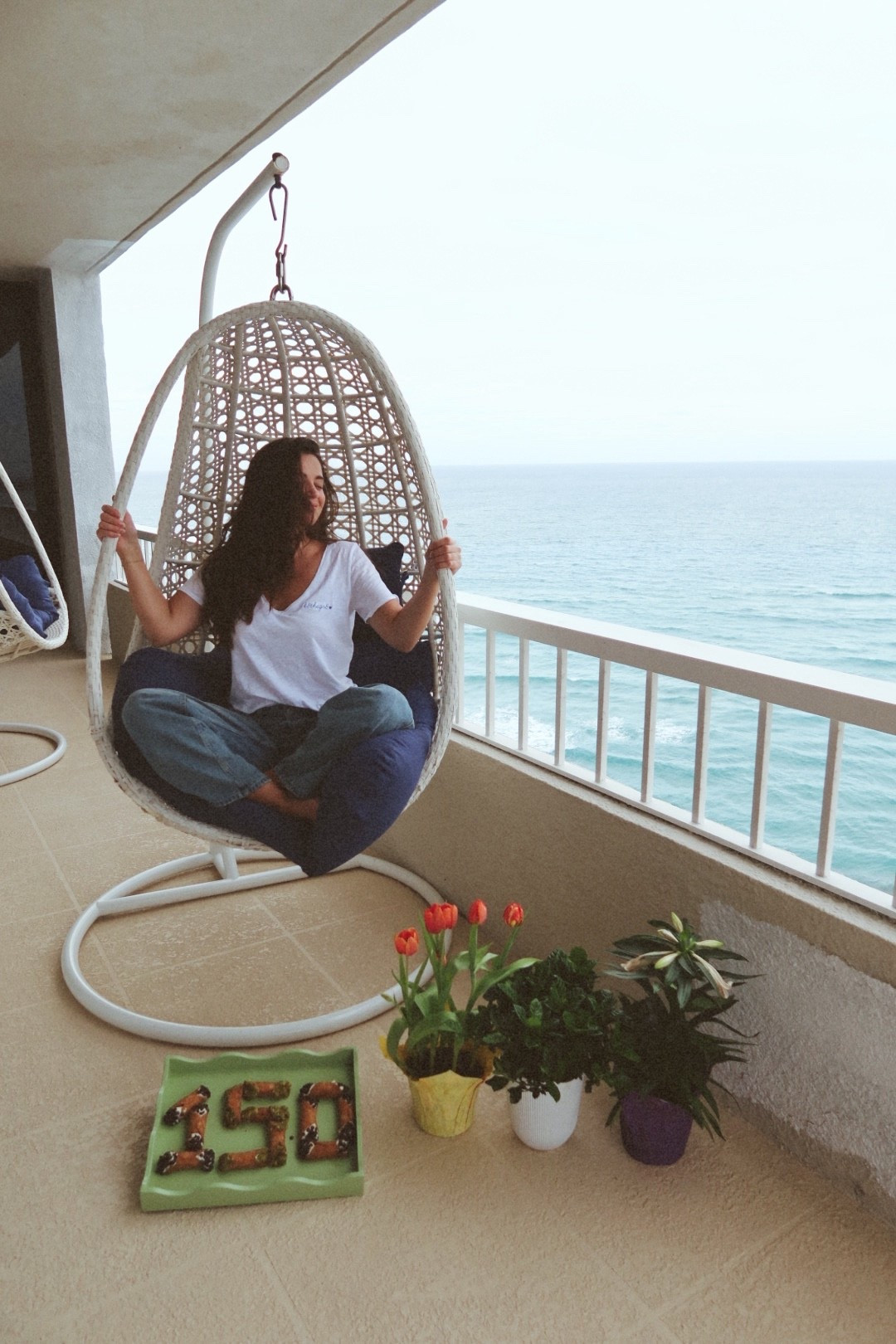 You can have this tshirt from Sézane embroidered for no extra charge — I went with “k8 the gr8” PS they have the best shipping | white v neck tshirt | low rise baggy light denim | Hollister jeans 

#LTKSaleAlert #LTKootd