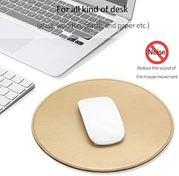 ProElife Mouse Pad for Computer Laptop Accessories, Anti Slip Cute Round Mouse Pad Waterproof PU Lea | Amazon (US)