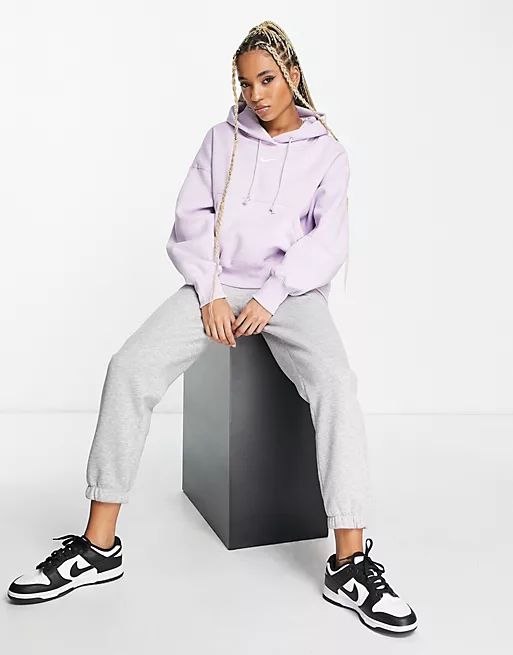 Nike Phoenix Fleece hoodie in lilac | ASOS (Global)