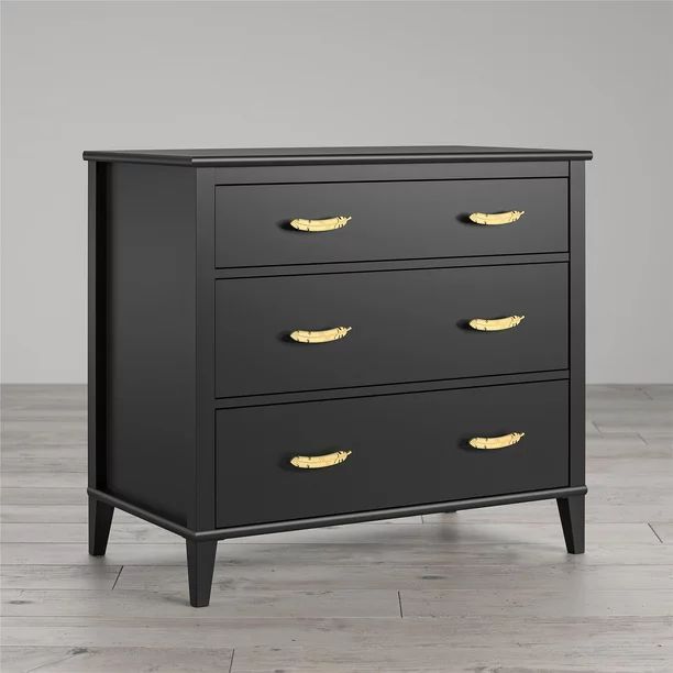 Little Seeds Monarch Hill Hawken 3 Drawer Dresser, Black | Walmart (US)