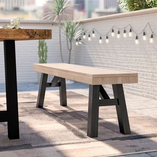 Poirier Outdoor Wooden Picnic Bench | Wayfair North America