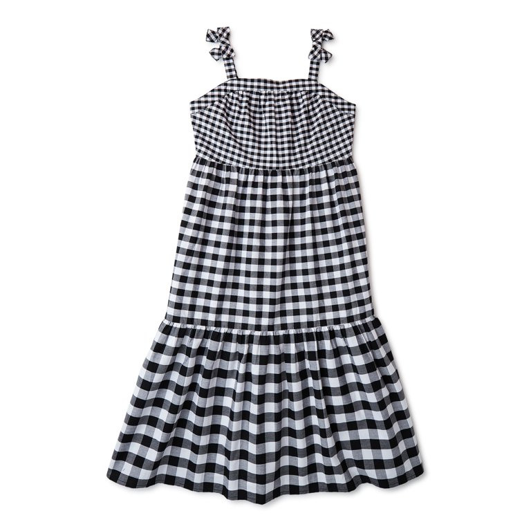 Wonder Nation Girls Tiered Dress Sizes 4-18 & Plus | Walmart (US)