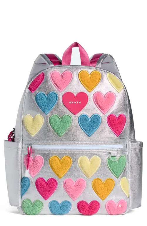 STATE Bags Kids' Kane Fuzzy Hearts Backpack in Happy Fuzzy Hearts at Nordstrom | Nordstrom