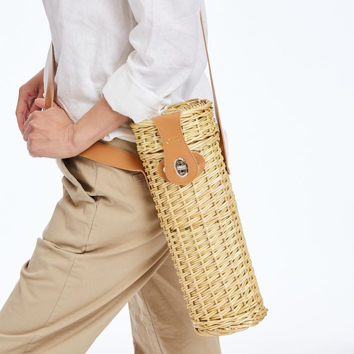 Wicker Insulated Wine Bag | Mark and Graham