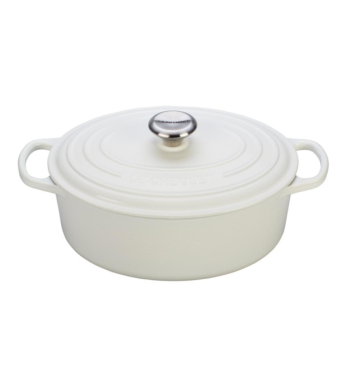 Le Creuset 5 Quart Enameled Cast Iron Oval Dutch Oven - White | Macy's
