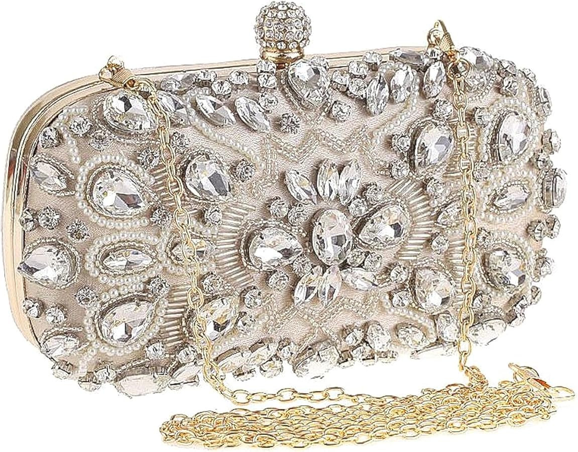 UBORSE Clutch Bag Women Shoulder Bag Small Crystal Bag Elegant Rhinestone Clutch Evening Purse fo... | Amazon (US)