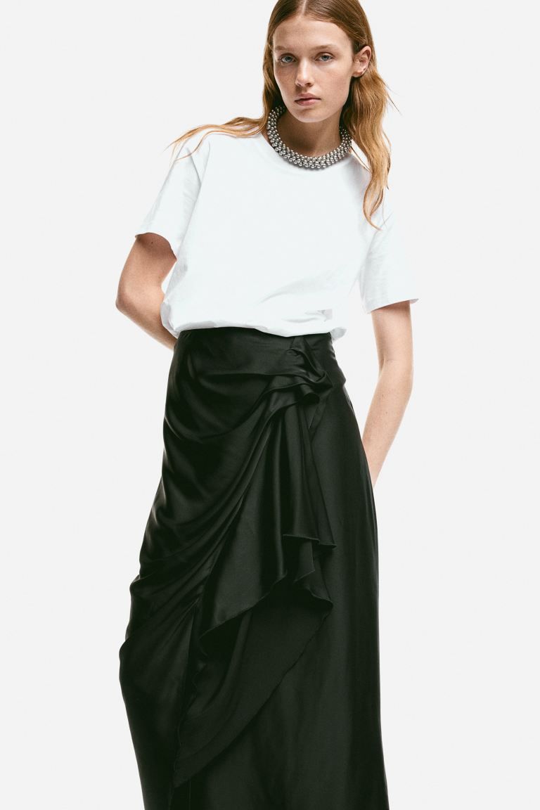 Draped Satin Skirt | H&M (US + CA)