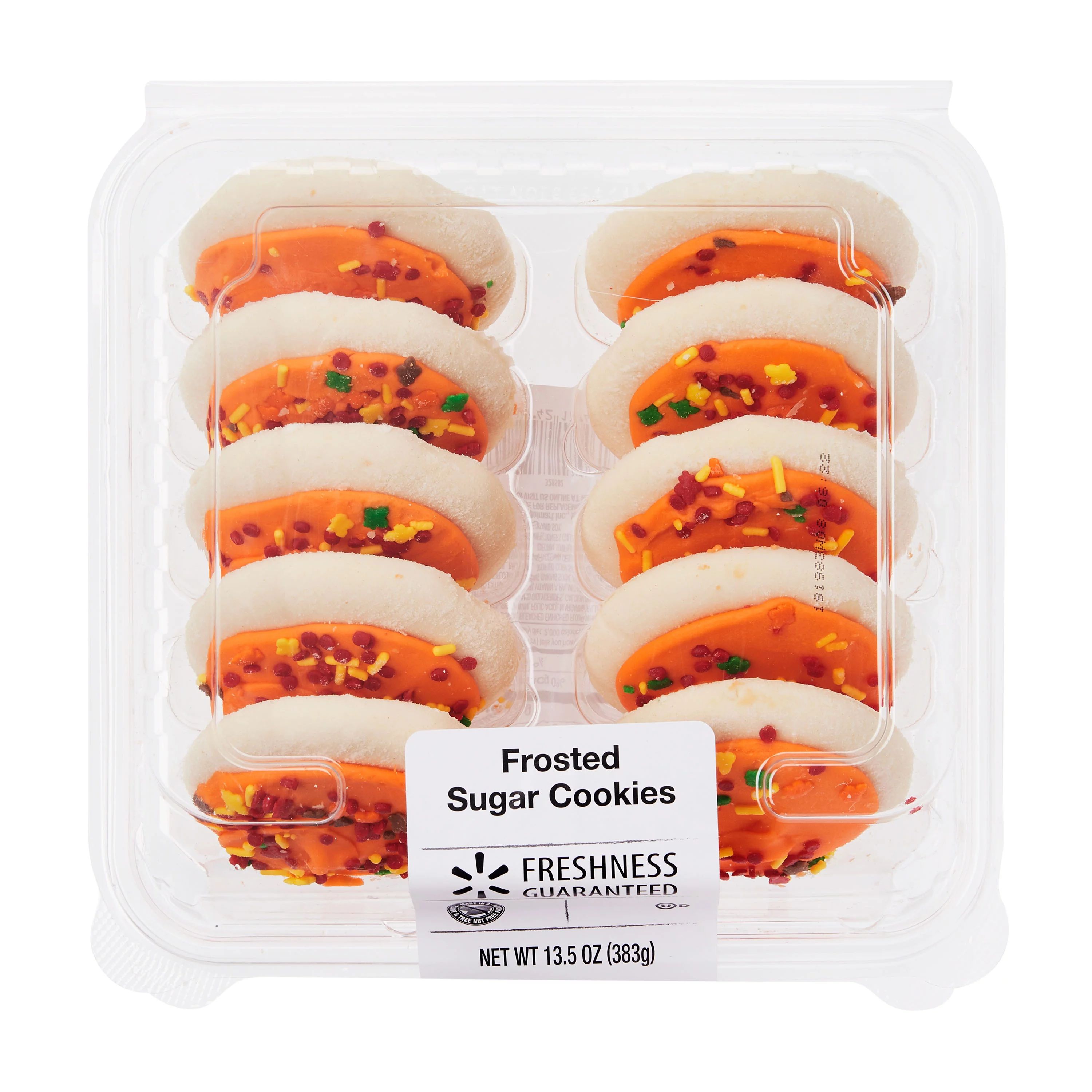 Freshness Guaranteed Harvest Orange Frosted Sugar Cookies, 13.5 oz, 10 Count | Walmart (US)