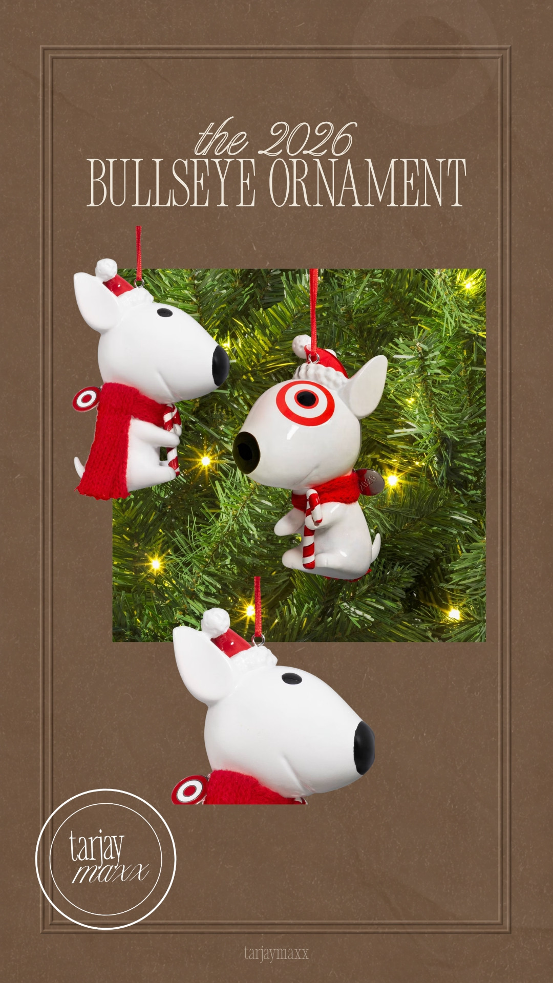 The 2026 Bullseye ornament is finally here! I've been checking every week for the 2026 one! I snatched it up so quick! Such a cute ornament for any Target lover and one I have a feeling will go FAST! I can't wait to decorate the 2026 tarjaymaxx tree! fall outfits women over 50, fall wedding guest dresses, fall dresses, wedding guest dress summer, date night outfits, fall fashion hauls, halloween decorations, fall decor, fall shoes, country concert outfits 

 #LTKSeasonal #LTKHome
