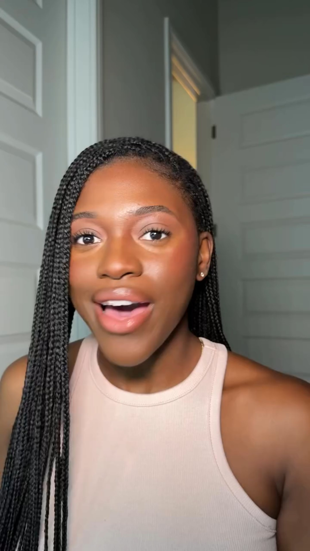 Island Girl Makeup 🐚🌺

Products used
Skin Prep:
Hydrating gel moisturizer @goodmolecules 
Yummy Skin Primer  @danessamyricksbeauty
Blurring Balm Primer  @danessamyricksbeauty

Base:
Brows @benefitcosmetics 
Skin tint @thelipbar
Concealer @toofaced
Blush  @milkmakeup “pep”
Bronzer @juviasplace
Powder @covergirl
Setting powder @onesize

Masacara @lorealparis

Lips:
Lip liner @fentybeauty
Lipstick @lysbeauty
Lip gloss @ maybelline

Setting spray urbandecay

#islandgirlmakeup #summermakeuplook #newmakeupreleases #blackgirlmakeupvideos #darkskinmakeupdaily #makeupreelsvideos #darkskinmakeup #dallasbeautyinfluencer

#LTKFindsUnder50 #LTKBeauty